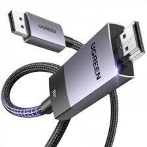 Кабель UGREEN DP115 (80395) DisplayPort to HDMI 8K@60Hz Cable 1м серый