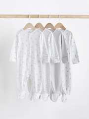 Комбинезон / Cлип для малышей Next K79-483, 4 шт., Белый