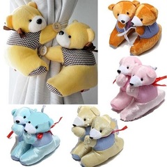 Teddy Bear Curtains Buckle Plush