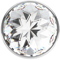 Анальная пробка Lola Toys Diamond Sparkle, Small, Серебро, Белый