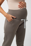 Утепленные спортивные брюки для беременных 15361 оливка