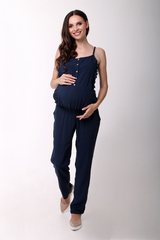 Комбинезон для беременных и кормящих цвет темно-синий