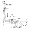 Duravit Комплект слива-перелива для ванны D-Code с боковым выпуском  790225000001000