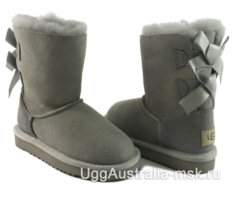 UGG Kids Bailey Bow II Gray - Violet