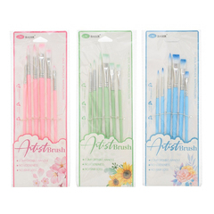 
          Кисть для рисования Basir художественная, нейлон, круглые и плоские, № 2,4,6,8,10,12, набор из 6 шт