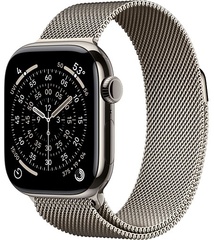 Apple Watch Series 11 42mm Natural Titanium Case with Milanese Loop Natural