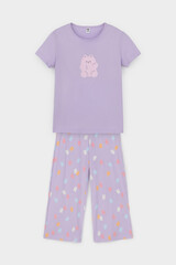 пижама  для девочки  КБ 2827/пастельно-лиловый,мишки