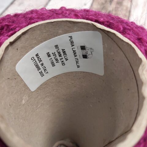 Кидмохер-букле PURA LANA ITALIA / AMELIA 180 фуксия