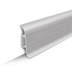 Плинтус ПВХ Идеал Классик 186 Алюминий 2200х70х22 мм