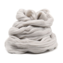 Шерсть для валяния "ТРО", полутонкая шерсть, 100г, пепел