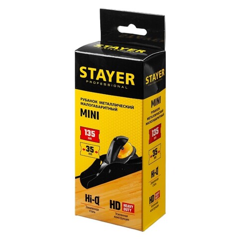 STAYER Mini, 135 х 40 мм, металлический рубанок, Professional (1860)