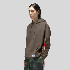 Толстовка Alpha Industries Utility Pocket Hoodie Espresso (Темно-коричневый)