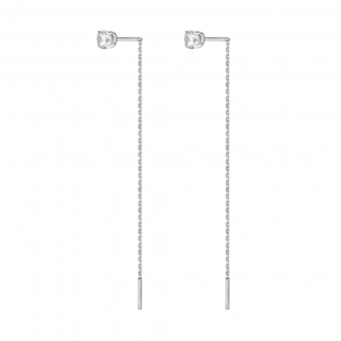 Серьги-протяжки Stone+Chain Brilliant White
