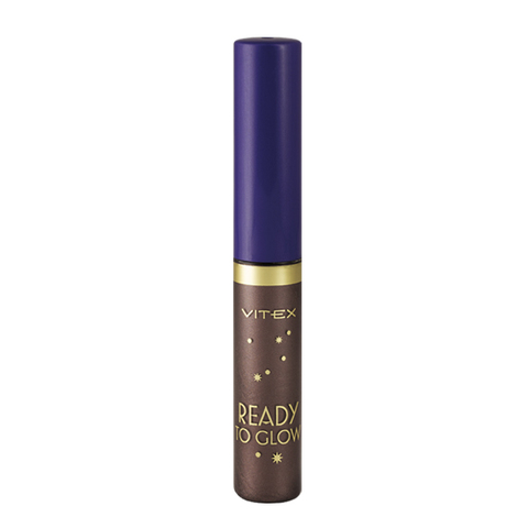 VITEX Подводка жидкая для глаз с блестками READY TO GLOW т.84 Magnetic brown