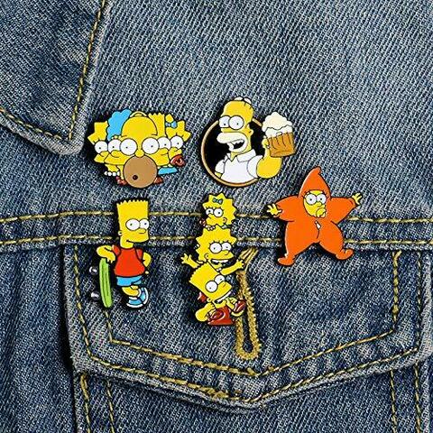 Симпсоны значок металлический Гомер Барт