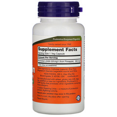Now Foods, Bromelain, 500 мг, 60 растительных капсул