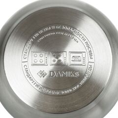 Кастрюля нерж, 1.9 л, с крыш, Daniks, Классика, SD-16, индукц