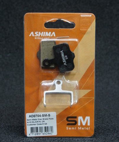 Колодки Ashima AD-0704-sm для тормозов Avid Elixir полуметалл