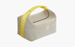 Сумка Hermes Large Bride-A-Brac Case "Canvas & Jaune Citron"