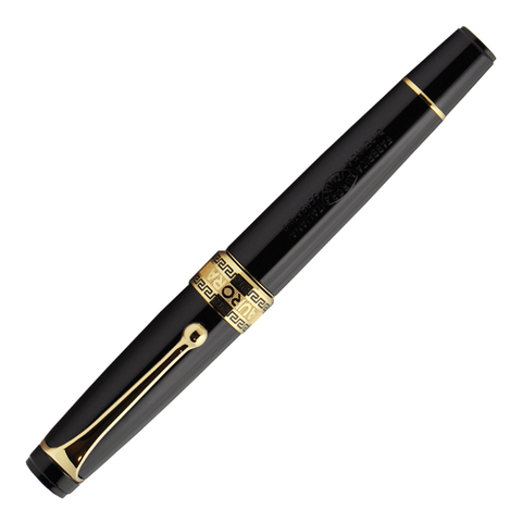 Перьевая ручка Aurora Optima Resina black GT , перо - F, в подарочной коробке