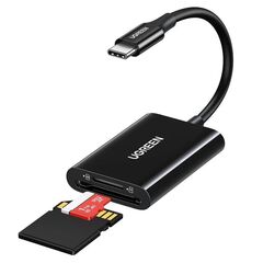 Картридер UGREEN CM265 (35622) USB-C 3.1 to TF/SD 3.0 Card Reader черный