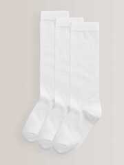 Гольфы хлопковые для девочки Next 731-582, 3 шт., Белый
