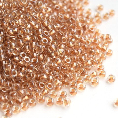 8/0 RR-0234 Бисер круглый Миюки /Miyuki round 8/0 Sparkle Metallik Gold Lined Crystal