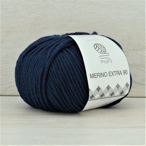 Пряжа Merino Extra 90 (Мерино экстра 90) Темно-синий 428