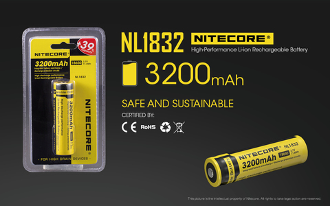 Аккумулятор Nitecore Rechargeable NL1832 18650 Li-Ion 3200 mAh (18546)