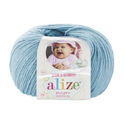 Пряжа Alize Baby Wool 128 светлая бирюза