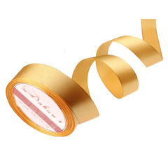 Лента атласная 25 мм. золотистая