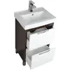 Aquanet 171587 Компл.2 - Тумба Гретта 50 цв.венге (фасад белый) с 2 ящ.(171587)