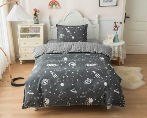 Детское постельное белье Sofi De MarkO Космонавт черное