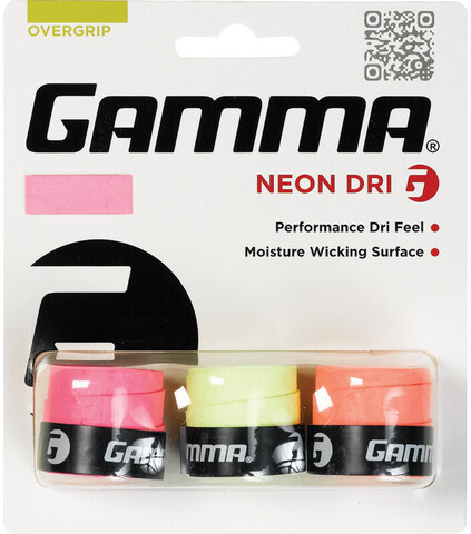 Намотки теннисные Gamma Neon Dri pink/yellow/orange 3P