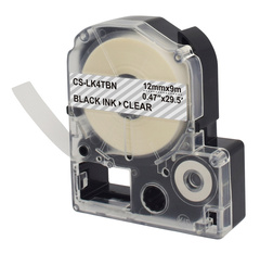 Картридж ленточный Cactus CS-LK4TBN черный для Epson LW300, LW400, LW700, LW600P, LW1000P, K400, Z700, Z900