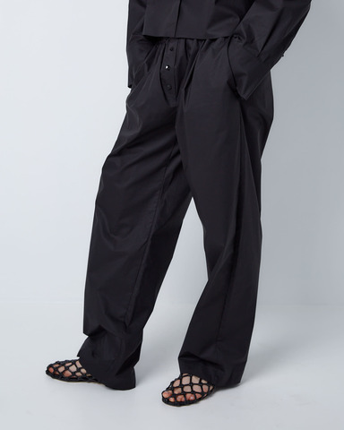 Брюки на резинке из хлопка Макс Мара черный