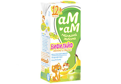 Биопродукт кисломолочный детский "Яблоко-Банан", 210г