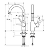 Hansgrohe Focus M43 71812000 Кухонный смеситель однорычажный, 220, Eco, 1jet хром