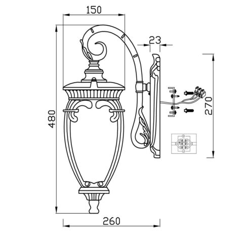 Бра Outdoor Fleur O414WL-01GB