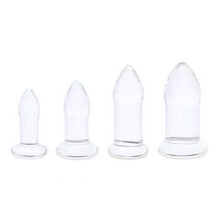 Набор из 4 тренировочных стеклянных расширителей Anal Dilators Set - 