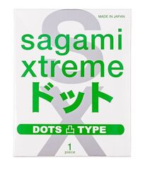 Презерватив Sagami Xtreme Type-E с точками - 1 шт. - 