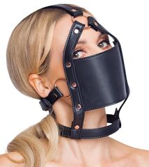 Черный намордник с кляпом-шаром Head Harness With A Gag - 