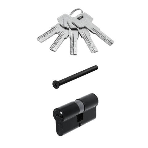 Цилиндровый механизм Vettore ZN M60 Z MBP (30х30) 5 ключей (Черный матовый)