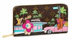 Кошелек женский Louis Vuitton Zippy канва Monogram коричневый/вишневый