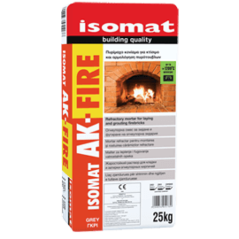 Isomat AK Fire/Изомат АК Файер жаростойкий раствор для кладки и затирки огнеупорных кирпичей