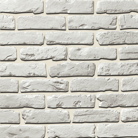 Клинкервиль 1006, цвет белый - Искусственная плитка под покраску для имитации кирпичной кладки
