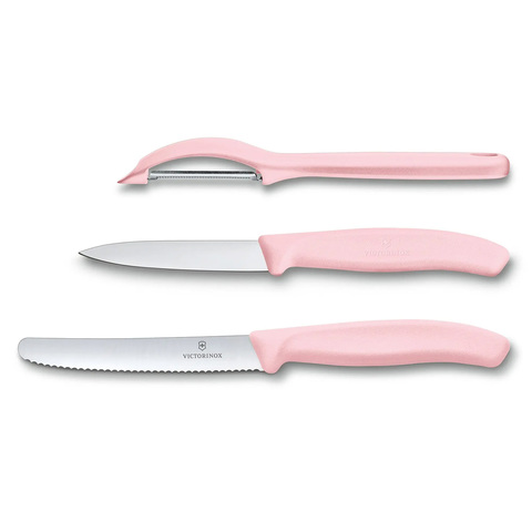 Набор Victorinox Swiss Classic Trend Colors Paring Knife Set with Universal Peeler (6.7116.31L52) цвет светло-розовый | Wenger-Victorinox.Ru