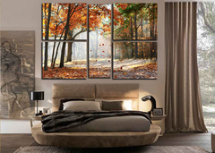 Модульная картина "Золотистая осень"