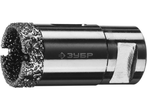 ЗУБР АВК d 29 мм (М14, 15 мм кромка), Вакуумная алмазная коронка, Профессионал (29865-29)
