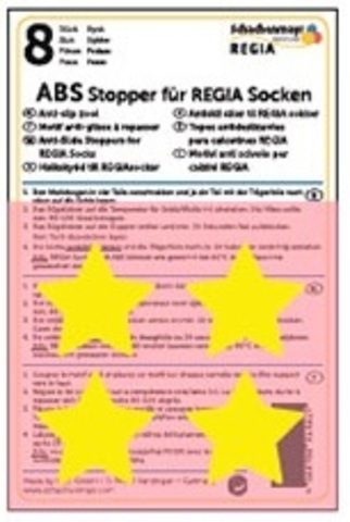 ABS-противоскользящие наклейки Regia для носков желтые звезды (8 шт.)